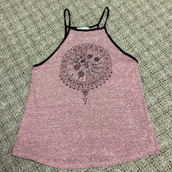 Charlotte Russe Tops - Charlotte Russe Pink Mauve Astrology Tank Top * Size Small